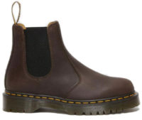 Мъжки кафяви кожени зимни ботуши Chelsea DR. MARTENS